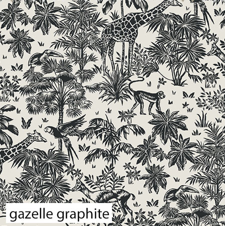 tissu gazelle graphite