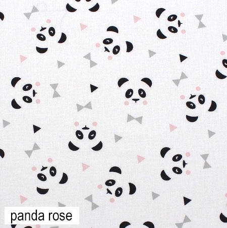 tissu panda rose